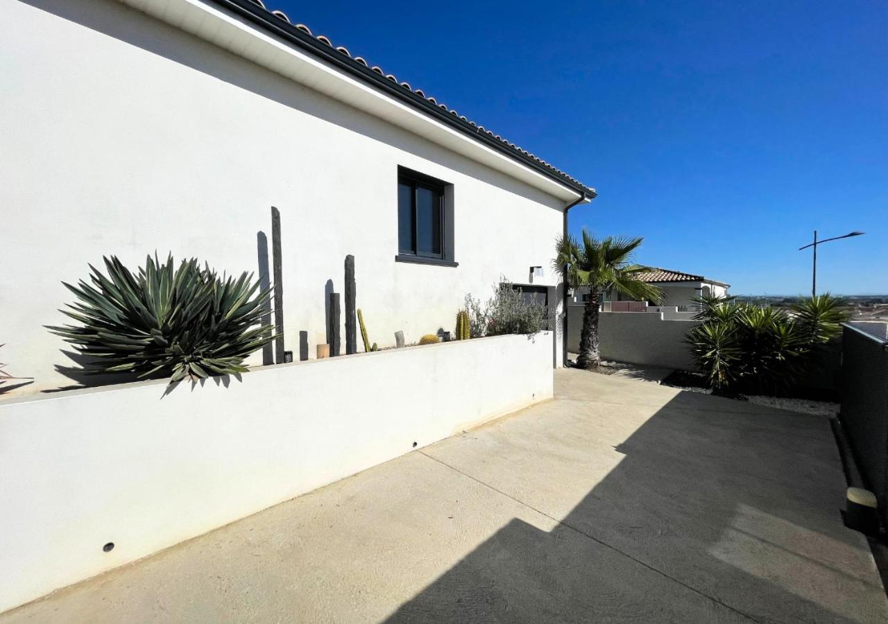 Villa Contemporaine Avec Piscine Chauffee Proche Des Plages Sauvian Exterior foto